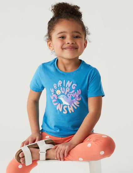 Pure Cotton Dolphin T-Shirt (2-8 Yrs)