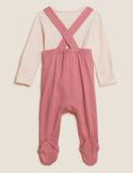 2pc Pure Cotton Dungaree Outfit (7lbs - 12 Mths)