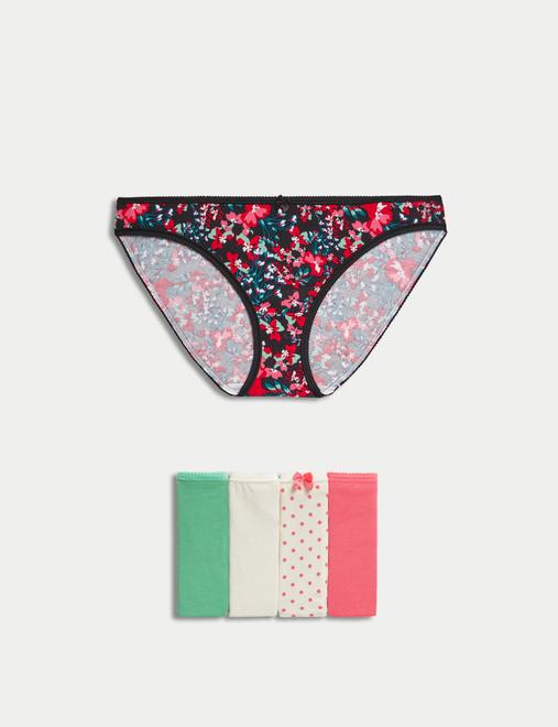 5pk Cotton Lycra™ Bikini Knickers