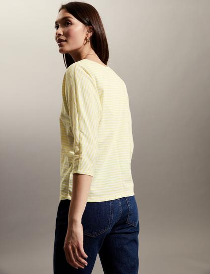 Pure Cotton Striped Batwing Top