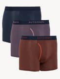3pk Premium Cotton Striped Trunks