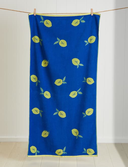 Pure Cotton Lemon Beach Towel