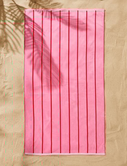 Pure Cotton Sand Resistant Striped Beach Towel
