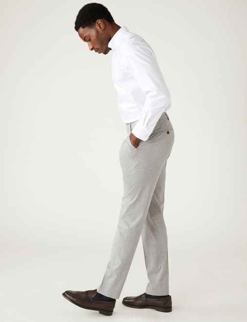 Textured Stretch Trousers