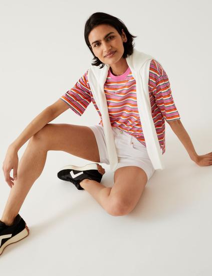 Pure Cotton Striped T-Shirt