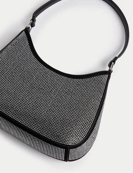 Faux Leather Underarm Shoulder Bag