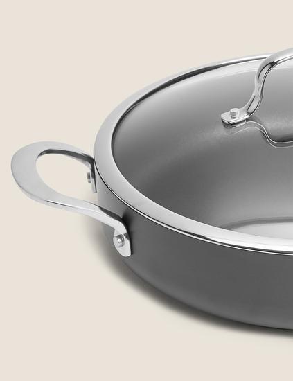 Hard Anodised 28cm Large Sauté Pan