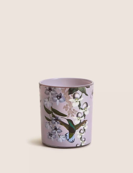 Hummingbird Print Vanilla Scented Candle
