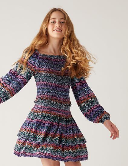 Floral Shirred Top (6-16 Yrs)
