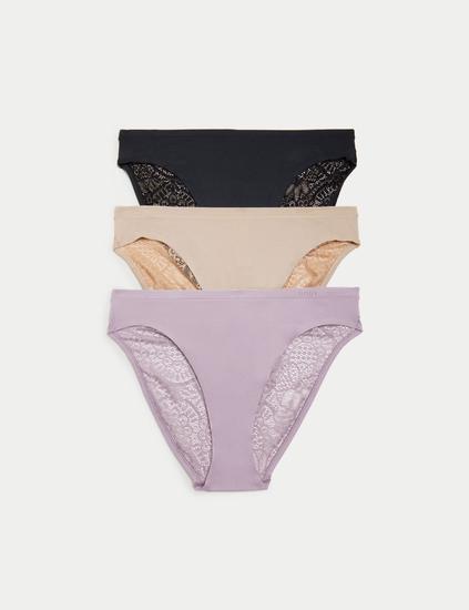 3pk Body Soft™ High Leg Knickers