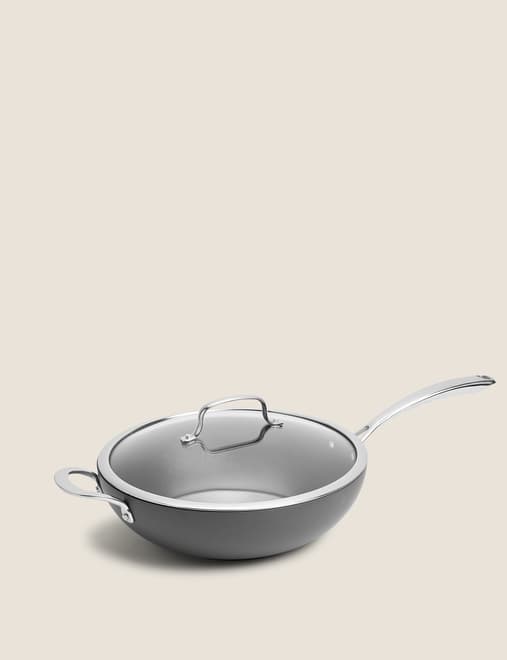 Hard Anodised 30cm Large Wok