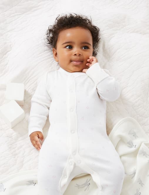 3pk Pure Cotton Printed Sleepsuits (5lbs-3 Yrs)