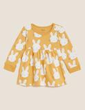 Pure Cotton Bunny Print Peplum Top (0 - 3 Yrs)