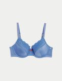 Lace Trim Padded Full Cup Wired Bra A-E