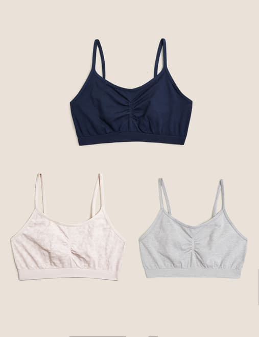 3pk Seamless Non Wired Crop Tops