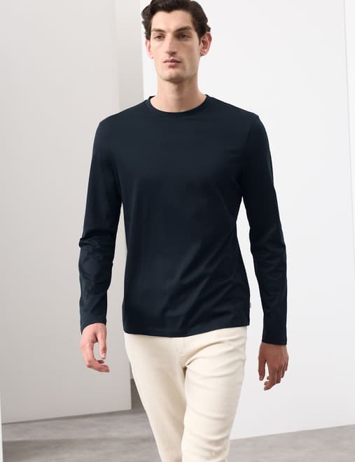 Pure Supima® Cotton Long Sleeve T-Shirt