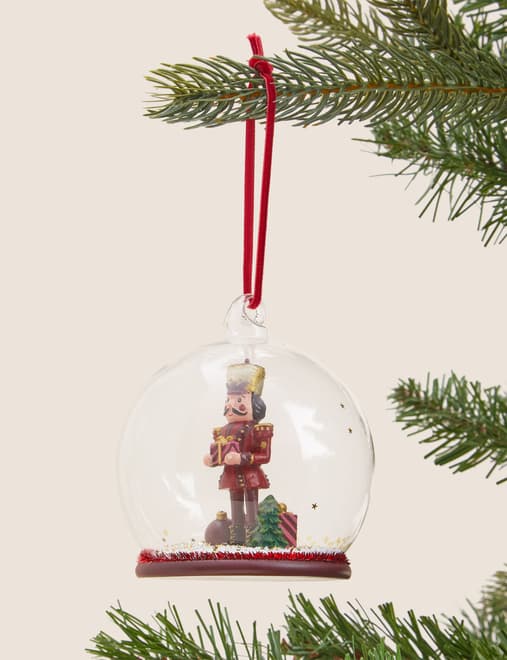 Hanging Nutcracker Cloche Decoration