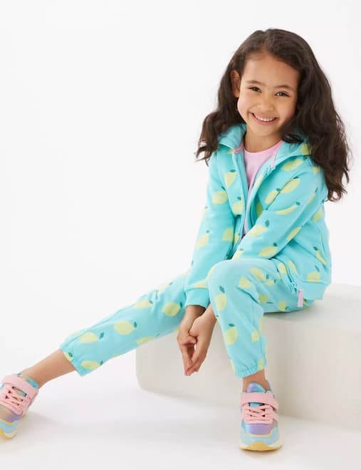 Cotton Rich Lemon Print Hoodie (2-7 Yrs)