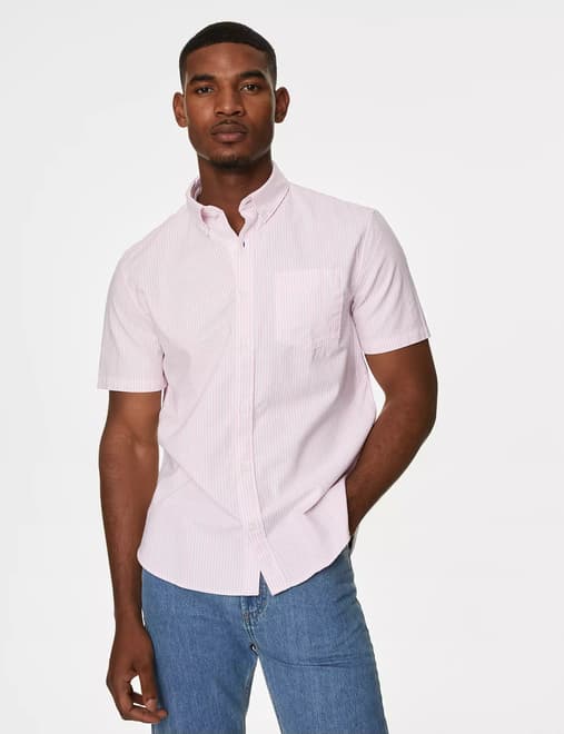 Pure Cotton Striped Oxford Shirt