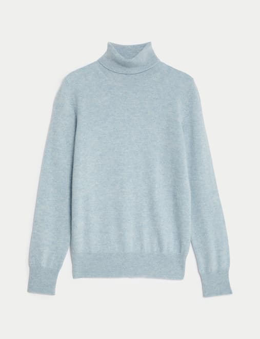 Pure Cashmere Roll Neck Jumper