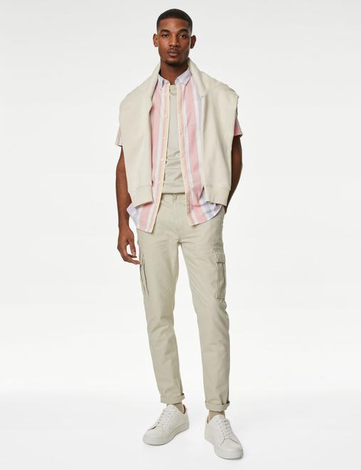 Pure Cotton Striped Oxford Shirt