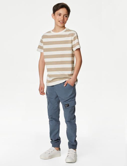 Pure Cotton Striped T-Shirt (6-16 Yrs)