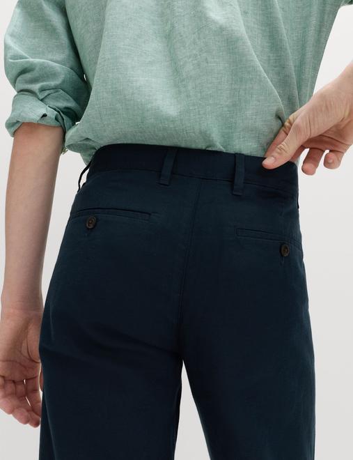 Regular Fit Linen Blend Chinos
