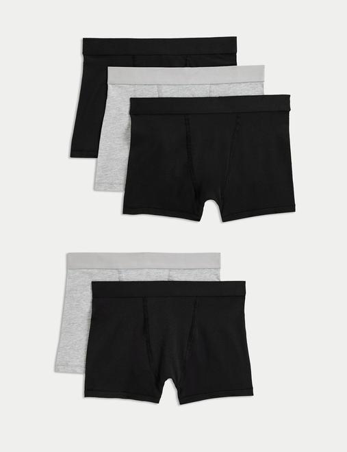 5 Pack Cotton with Stretch Trunks (5-16 Yrs)
