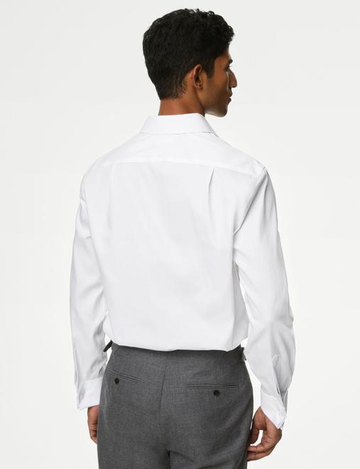 Regular Fit Pure Cotton Double Cuff Twill Shirt