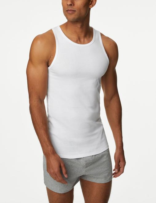 5 Pack Essential Cotton Sleeveless Vests
