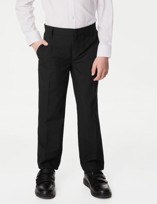 2 Pack Boys' Regular Leg School Trousers (2-18 Yrs)