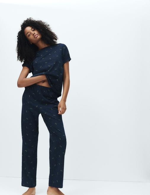 Cotton Rich Printed Pyjama Set