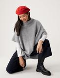 Knitted High Low Poncho