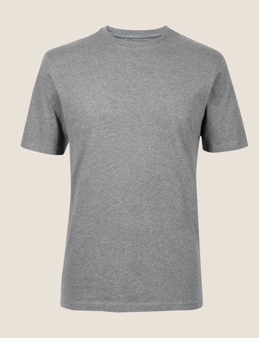 Pure Cotton Crew Neck T-Shirt