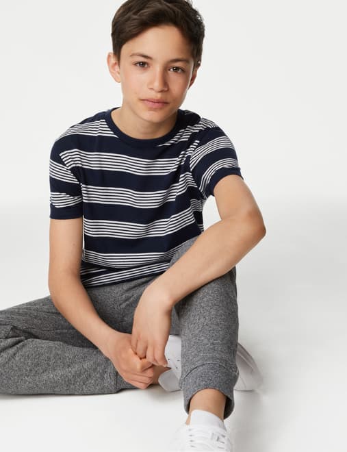 Pure Cotton Striped T-Shirt (6-16 Yrs)
