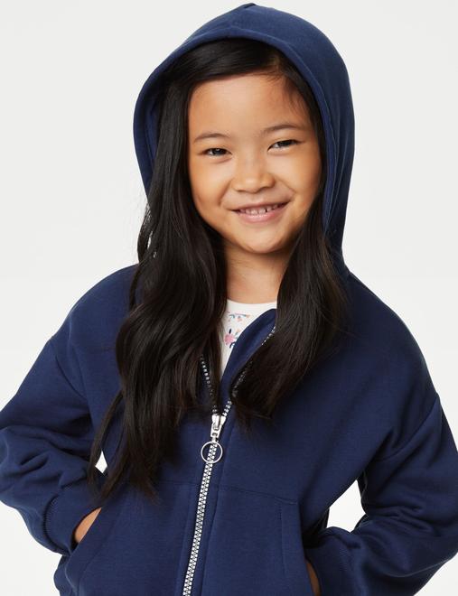 Cotton Rich Plain Hoodie (2-8 Yrs)