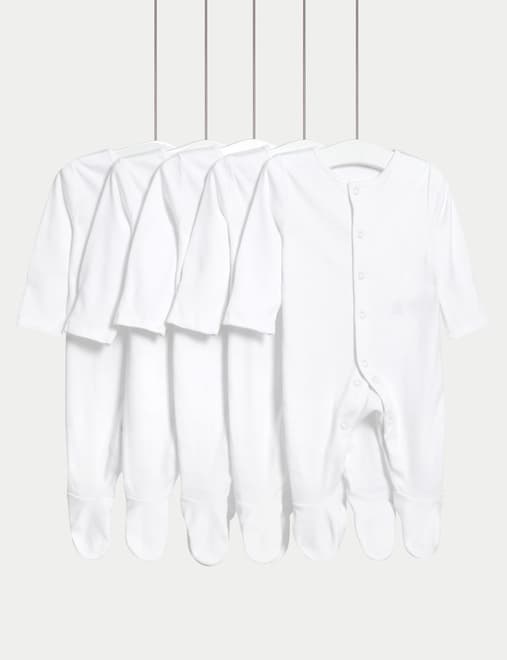 5 Pack Pure Cotton Sleepsuits (5lbs-3 Yrs)