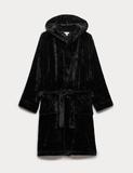Fleece Supersoft Hooded Dressing Gown