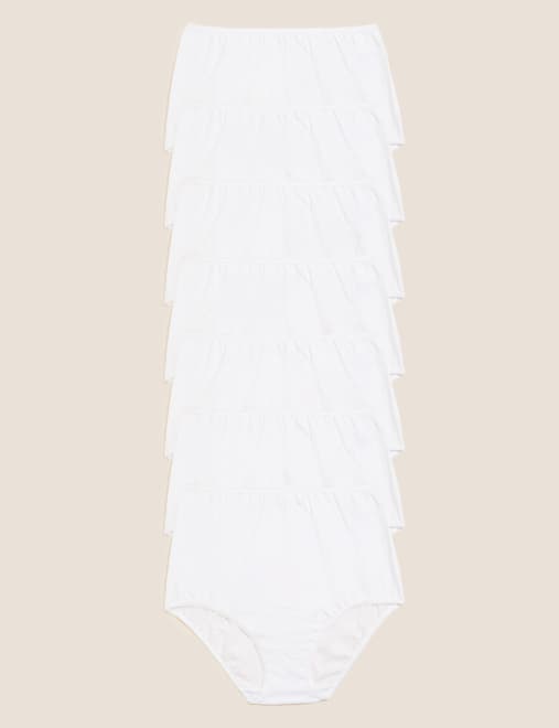 7pk Pure Cotton High Rise Full Briefs