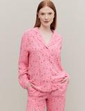 Floral Print Revere Collar Pyjama Top