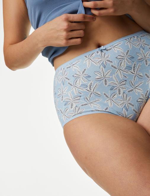 5pk Cotton Lycra™ Printed Full Briefs