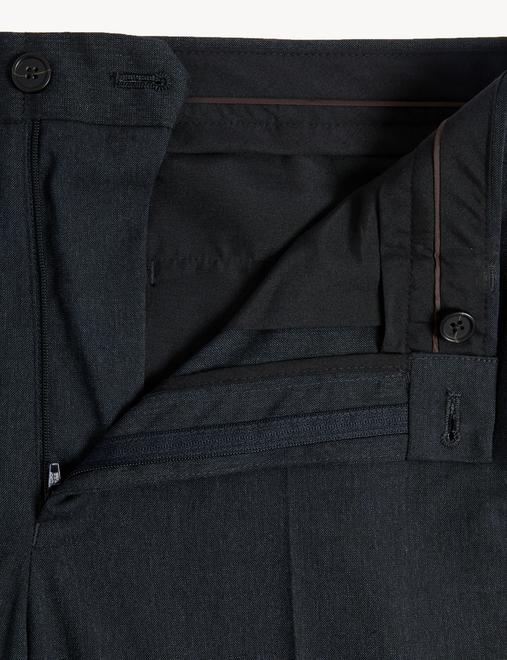 Tailored Fit Flat Front Stretch Trousers