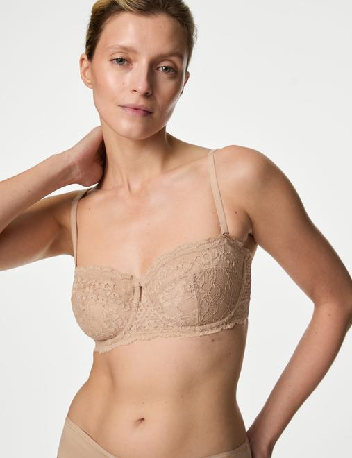Lace Wired Strapless Bra A-E