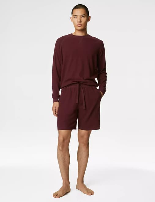 Pure Cotton Waffle Loungewear Shorts