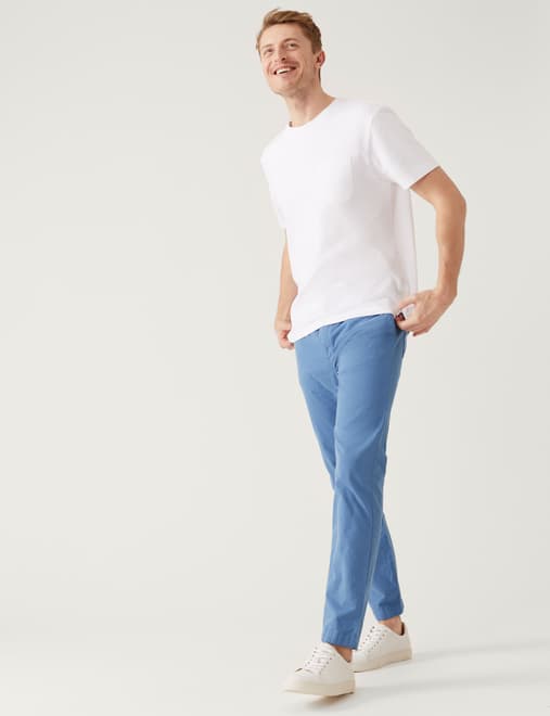 Slim Fit Half Elasticated Waist Trousers