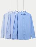 3 Pack Regular Fit Easy Iron Long Sleeve Shirts