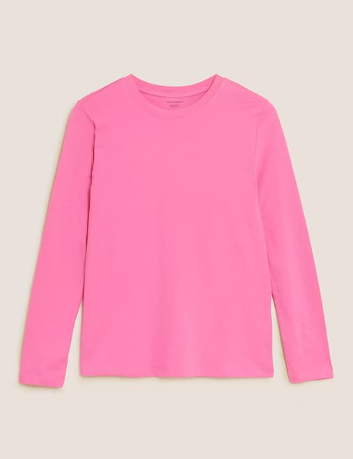 Pure Cotton Everyday Fit Long Sleeve Top