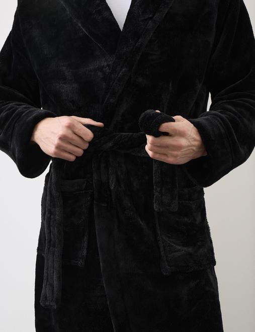 Fleece Supersoft Hooded Dressing Gown