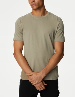 Slim Fit Pure Cotton Crew Neck T-Shirt