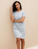 Cotton Rich Floral Short Nightdress